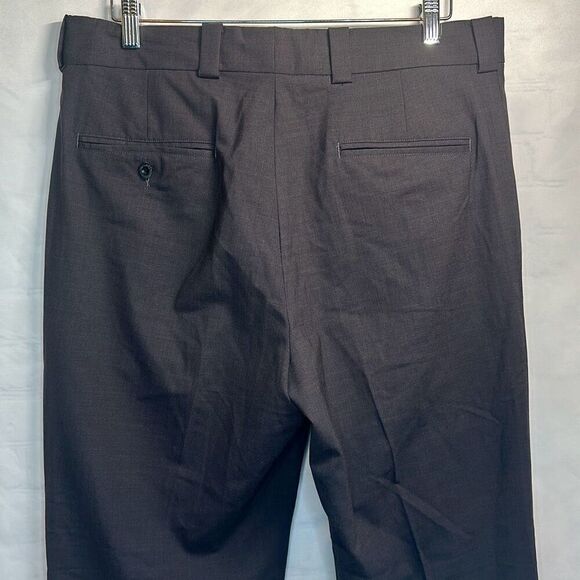 Tiger Woods Gray Dress Pants size 35x30 Flat Front 95% Wool - Picture 3 of 8